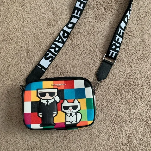 Karl Lagerfeld Colorful Graphic Crossbody Bag - Picture 5 of 11